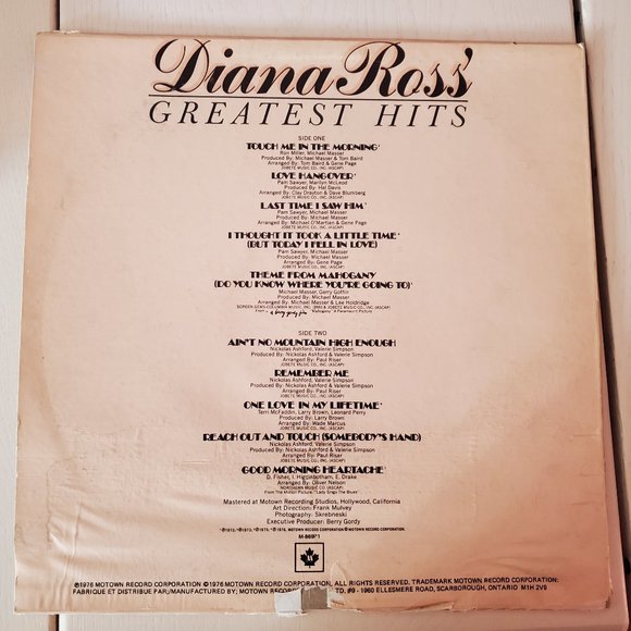 Diana Ross' Greatest Hits Vinyl Record - Picture 2 of 2